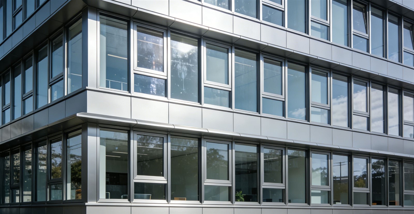 Aluminium windows in modern Australian building Aluminium windows in modern Australian building